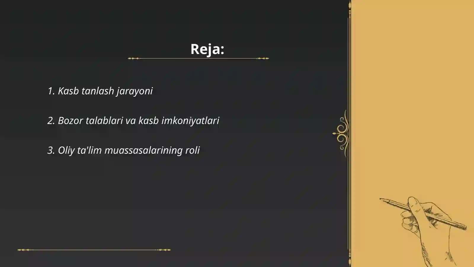 Kasb tanlash jarayoni 2
