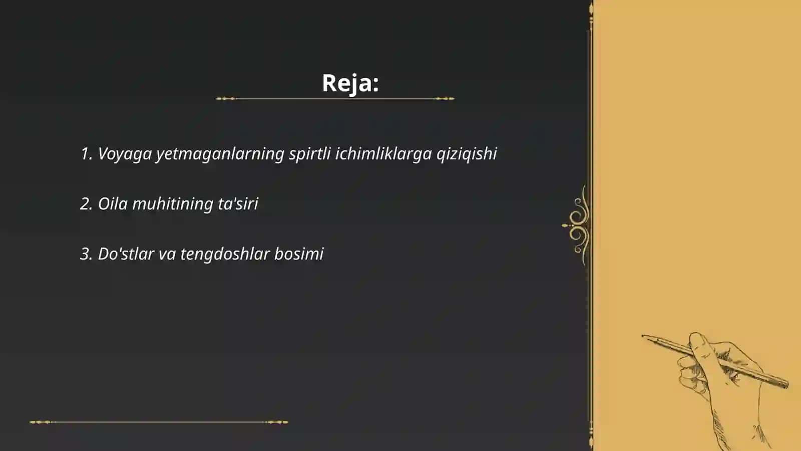 Bolalarning spirtli ichimlik ichish sabablari va oqibatlari 2