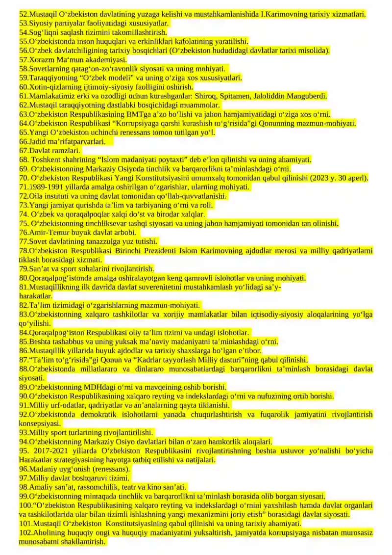 O‘zbekistonning eng yangi tarixi 2
