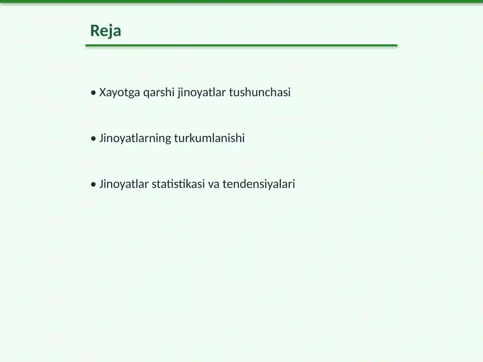 Xayotga qarshi jinoyatlar 2