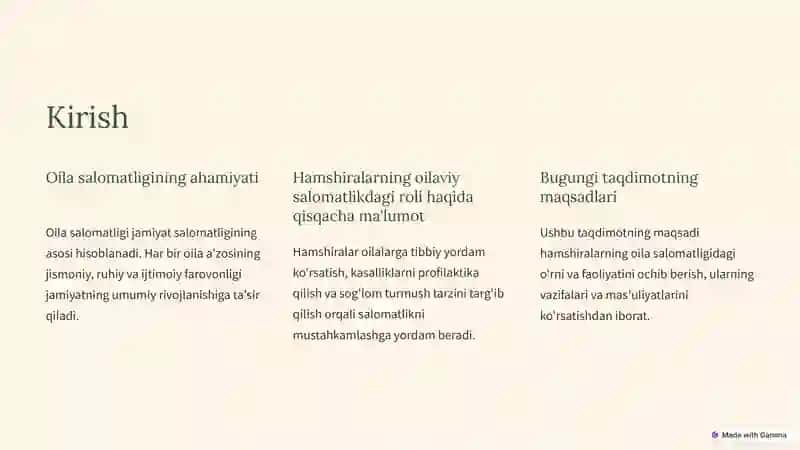 Oila salomatligida hamshiraning o'rni va faoliyati 2