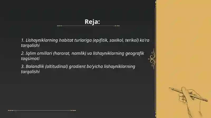Lishayniklarning tabiatda tarqalishi va ahamiyati 2