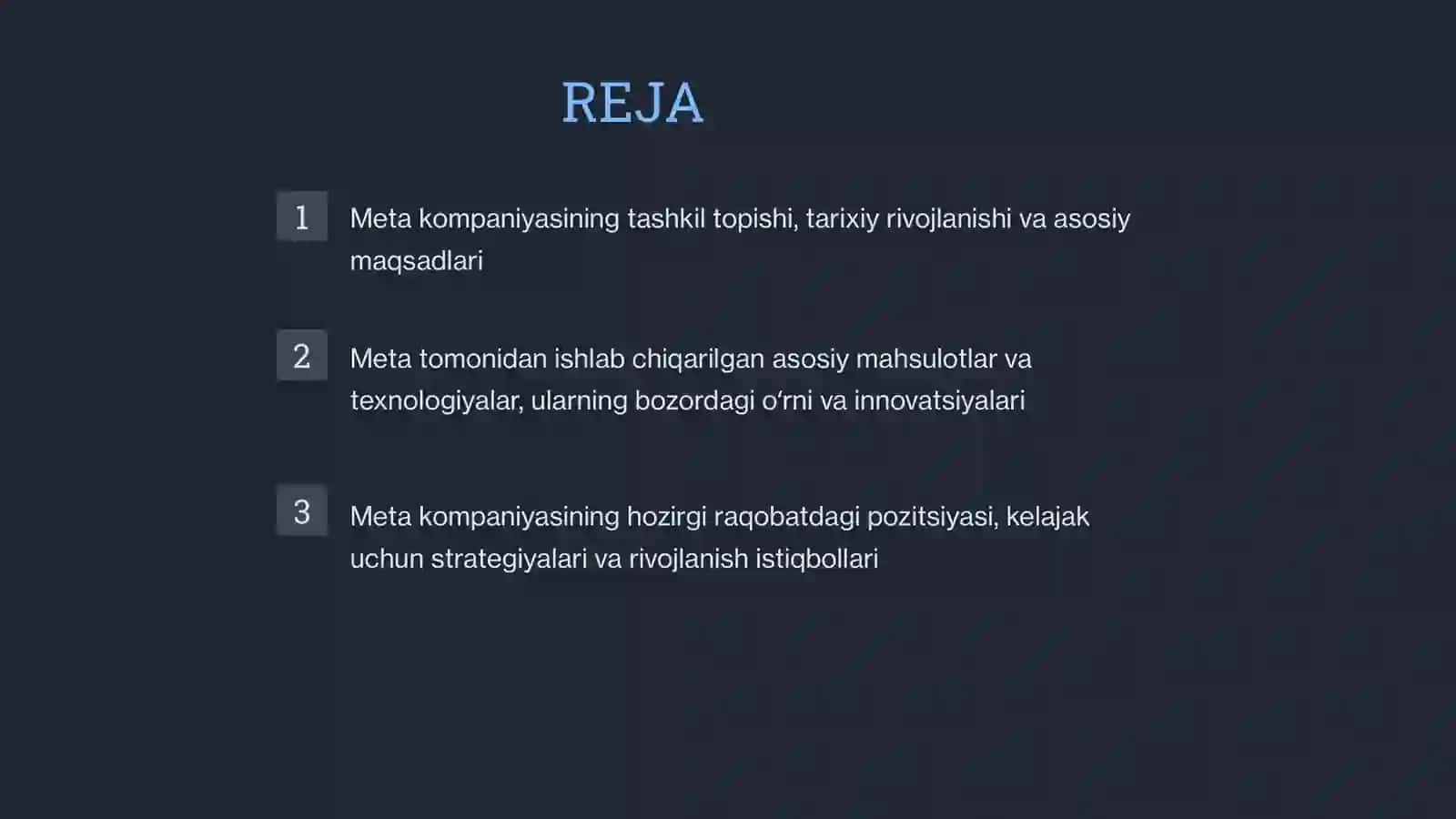 Meta kompaniyasi va maxsulotlari 2