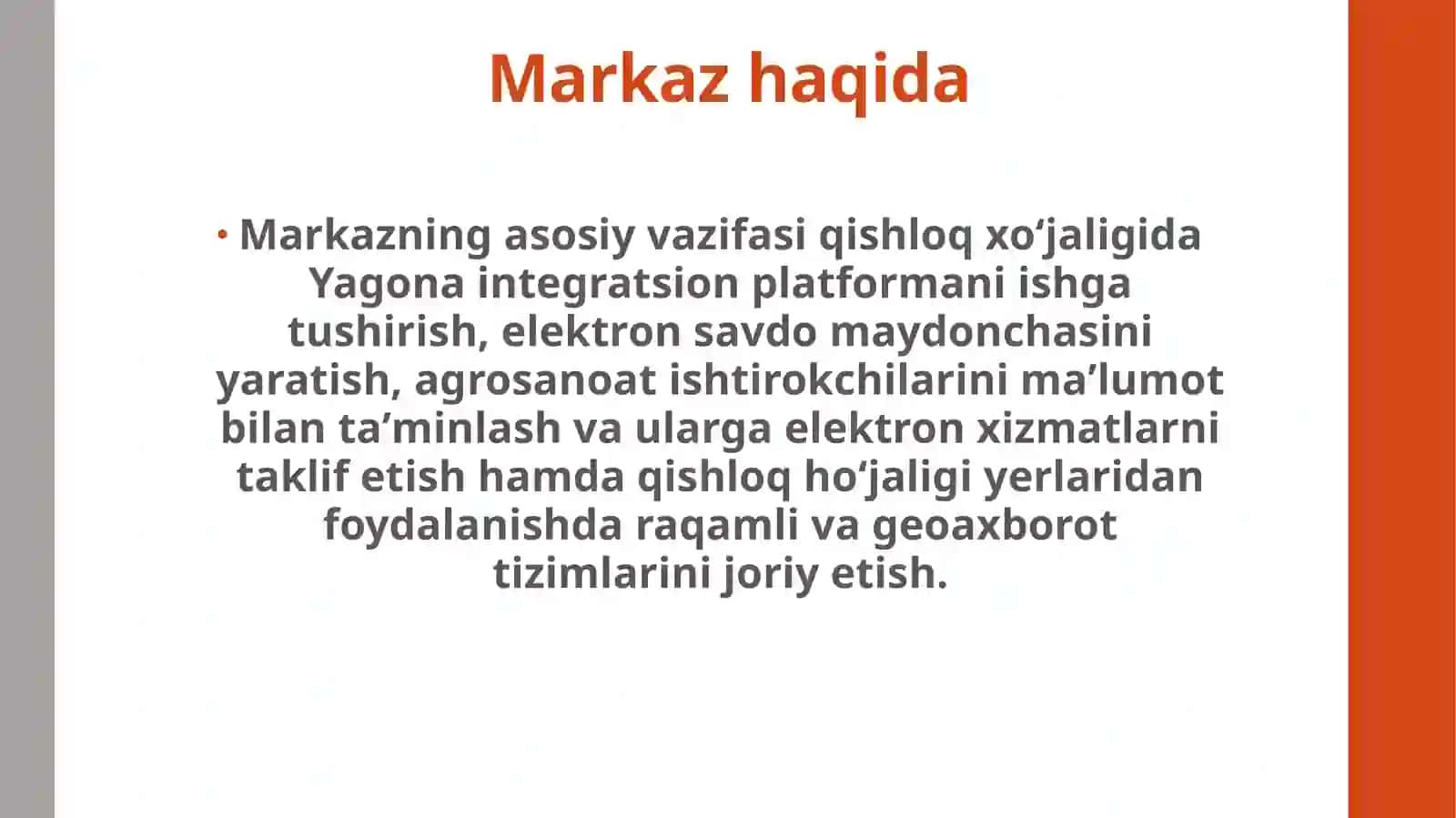Qishloq xo’jaligida raqamli innovatsion markazlar 2