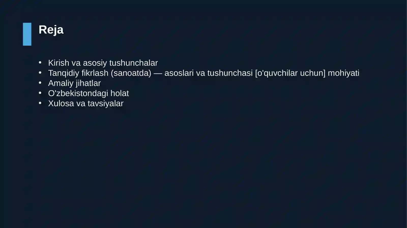 Tanqidiy fikrlash (sanoatda) — asoslari va tushunchasi [o'quvchilar uchun] 2