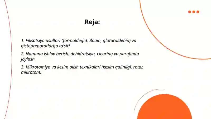 Gistopreparatlar tayyorlash va turli mikroskoplarda o'rganish 2