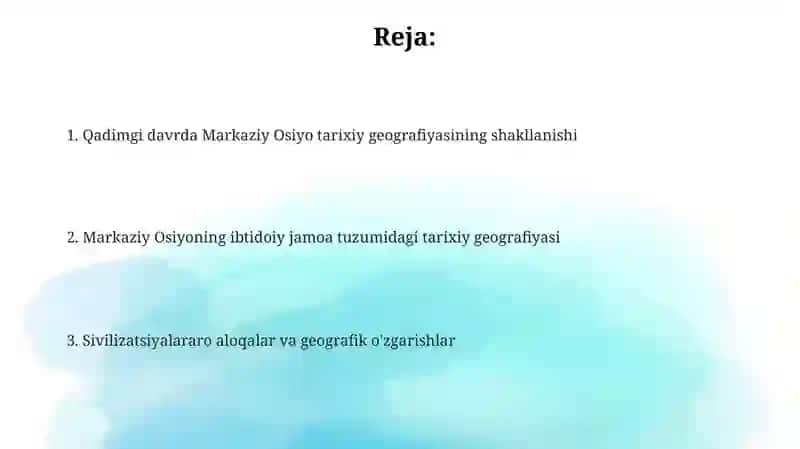 Markaziy Osiyo tarixiy geografiyasi 2