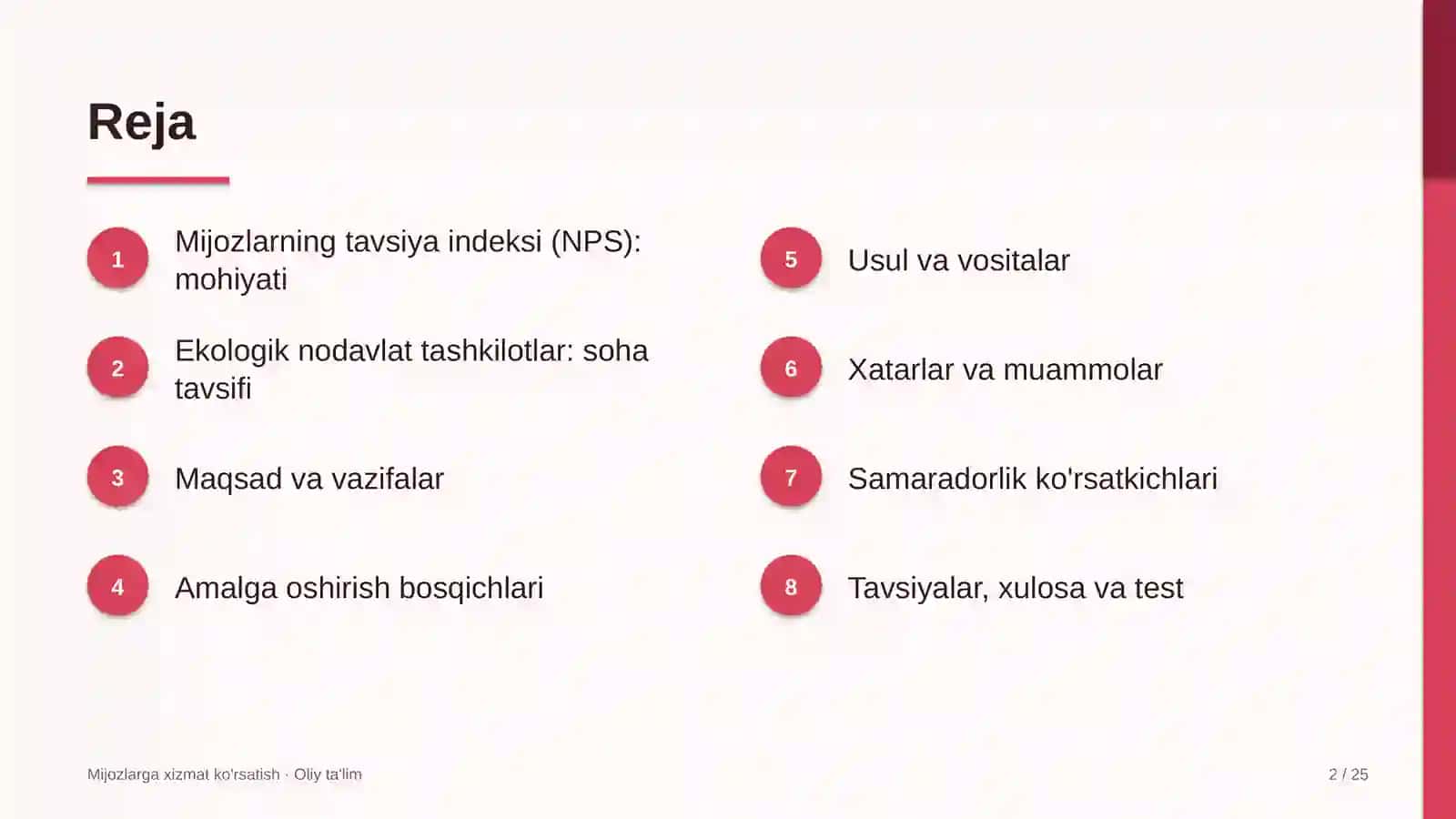 ekologik nodavlat tashkilotlarda mijozlarning tavsiya qilish indeksini o'lchash 8440 2