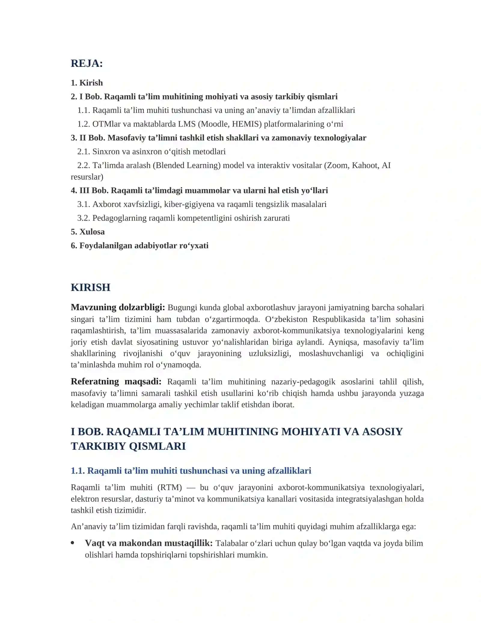 Raqamli talim referat 2