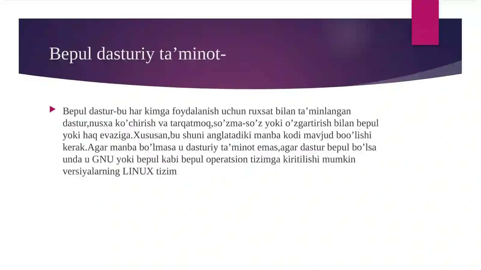 Dasturiyta’minot 2
