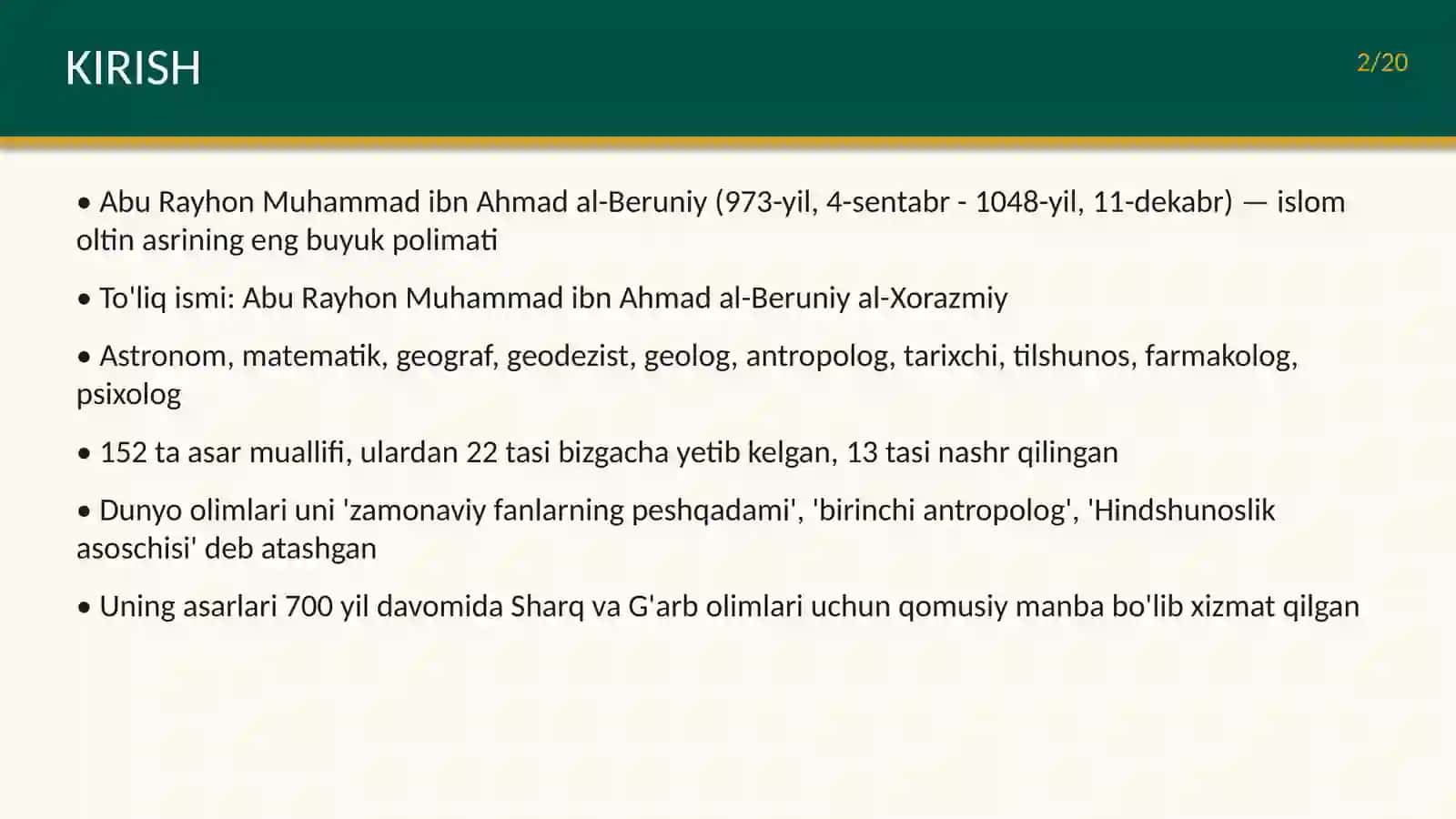 Abu Rayhon Beruniy 2