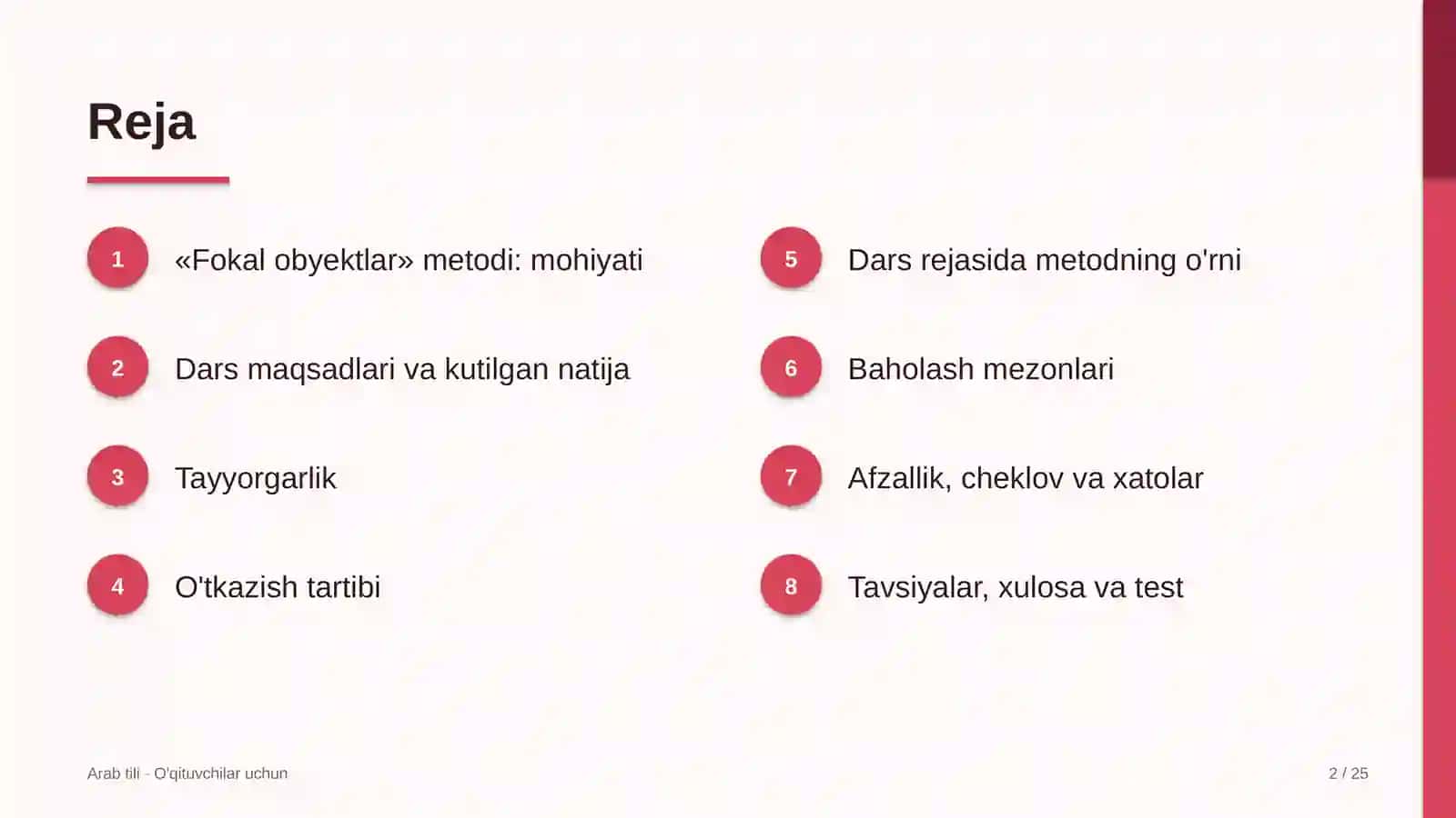 arab tili darslarida fokal obyektlar metodidan foydalanish 7786 2