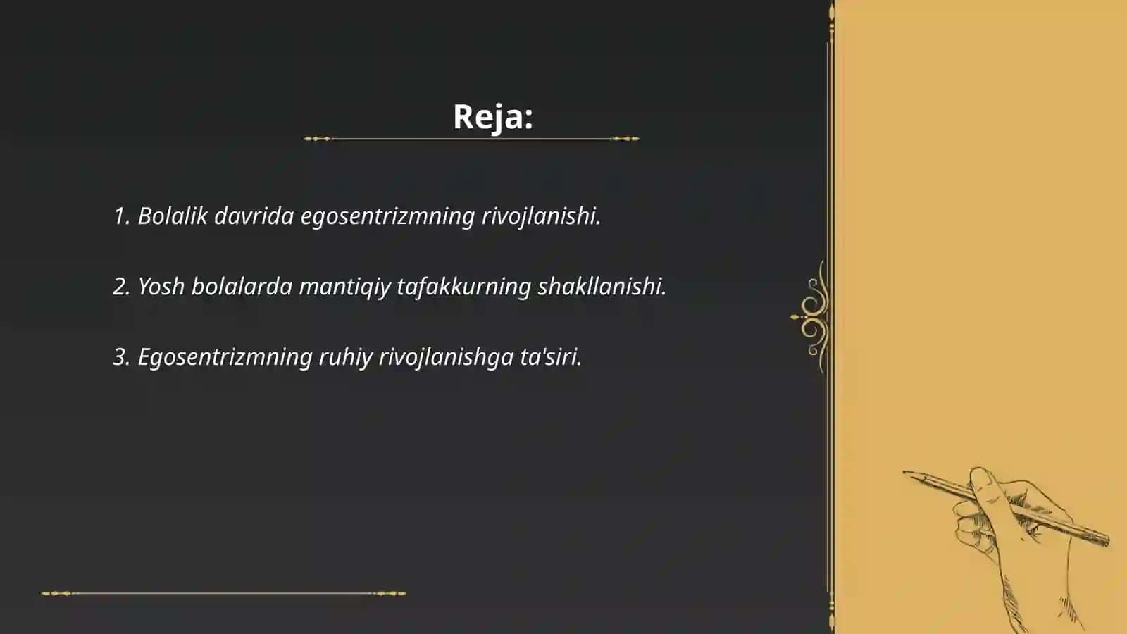 Bolalik davrida egosentrizmning yuzaga kelishi 2
