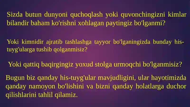 Shaxsning hissiyirodaviy sohasi 2