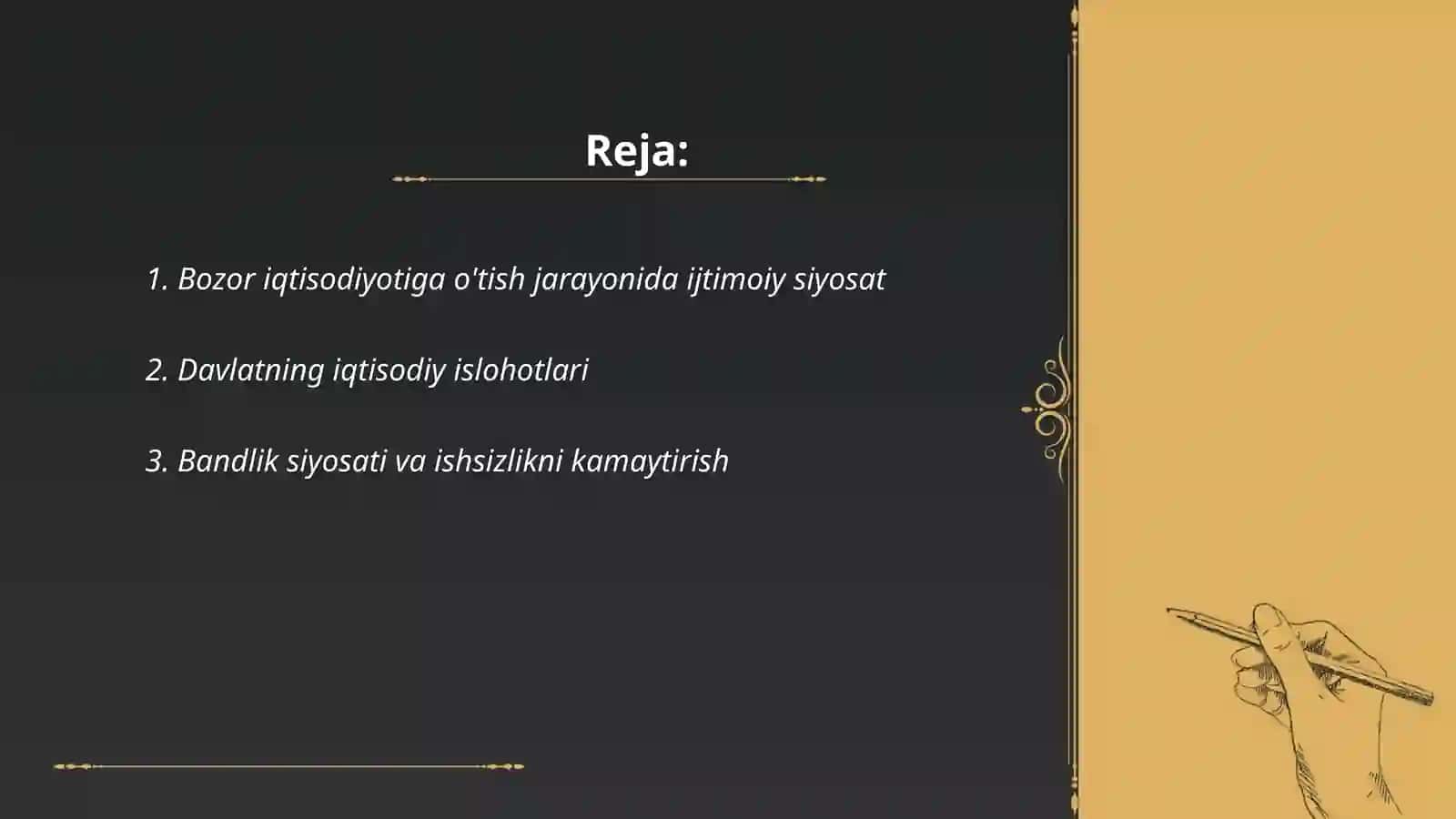 O'zbekistonda bozor iqtisodiyotiga o'tish sharoitida davlatning ijtimoiy siyosati 2