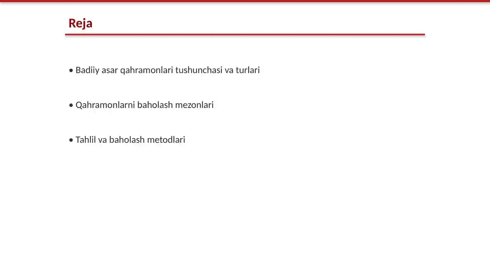 Badiiy asar qahramonlarini baholashga oʻrgatishga yoʻnaltirilgan dars ishlanmalari tayyorlash 2
