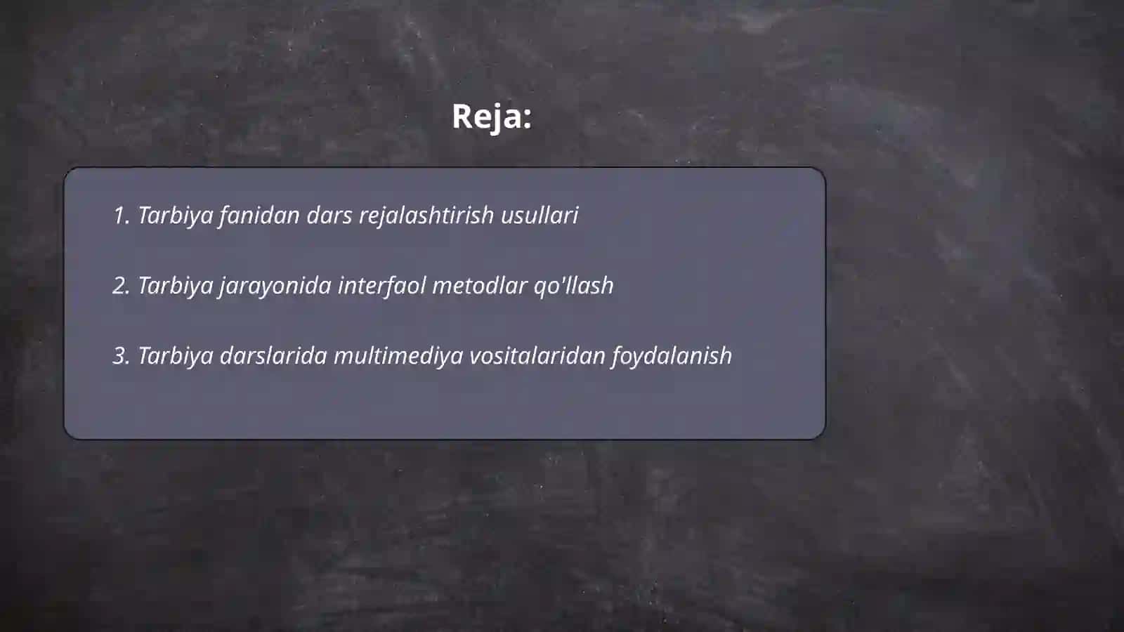 Tarbiya fanini oʻqitish metod va vositalari 2