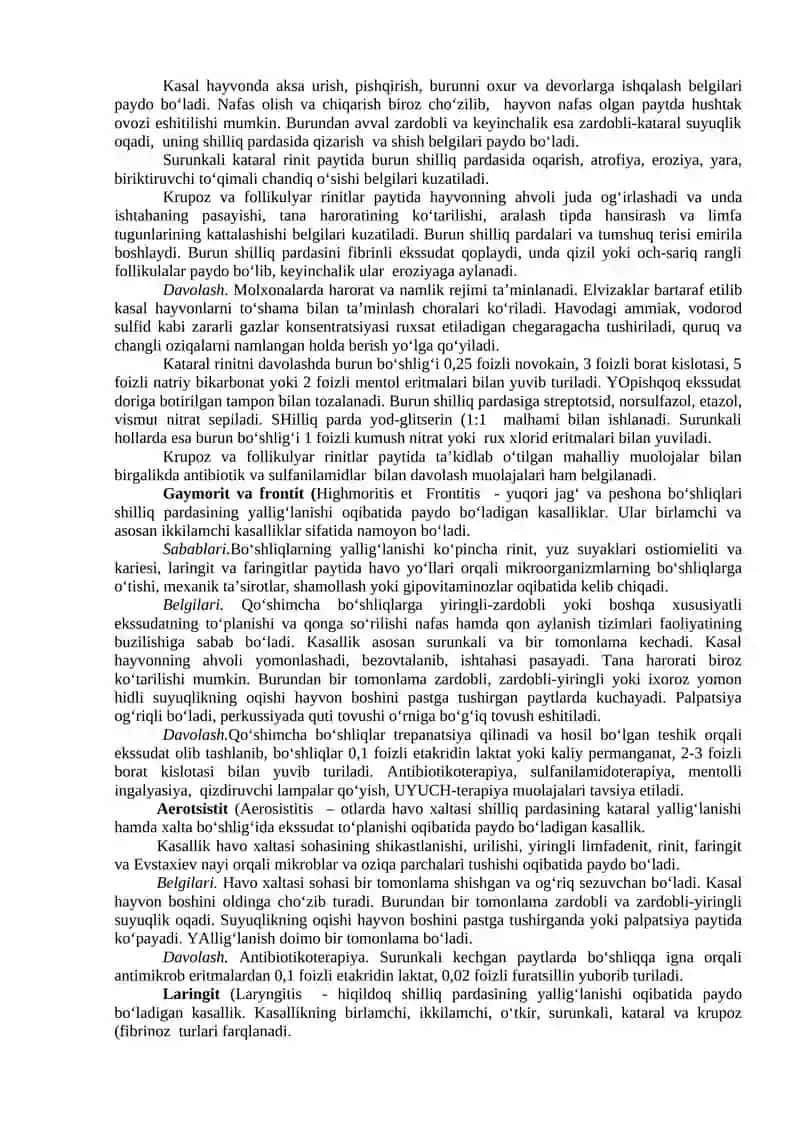 Nafas tizimining kasalliklari 2