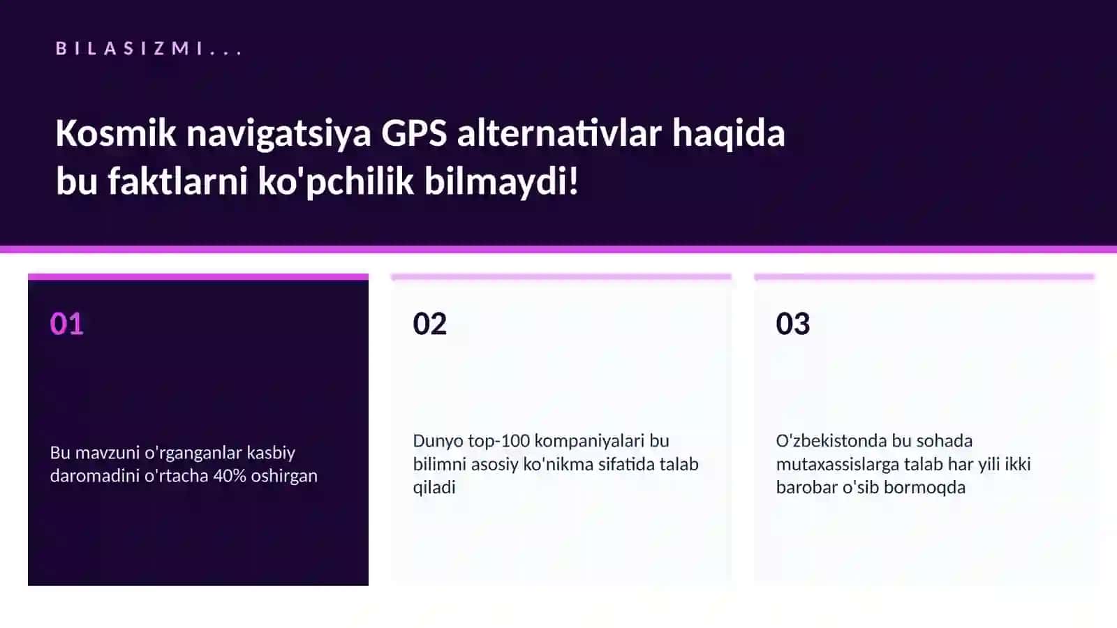 Kosmik navigatsiya GPS alternativlar 2