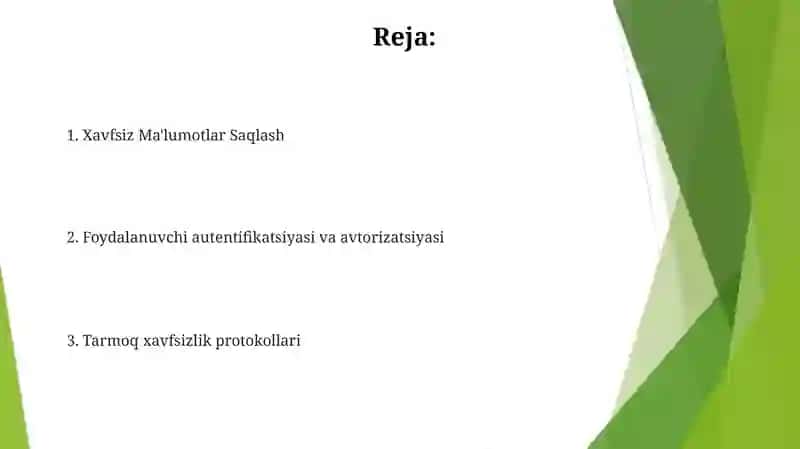 Axborot xavfsizligini ta'minlash usullari 2