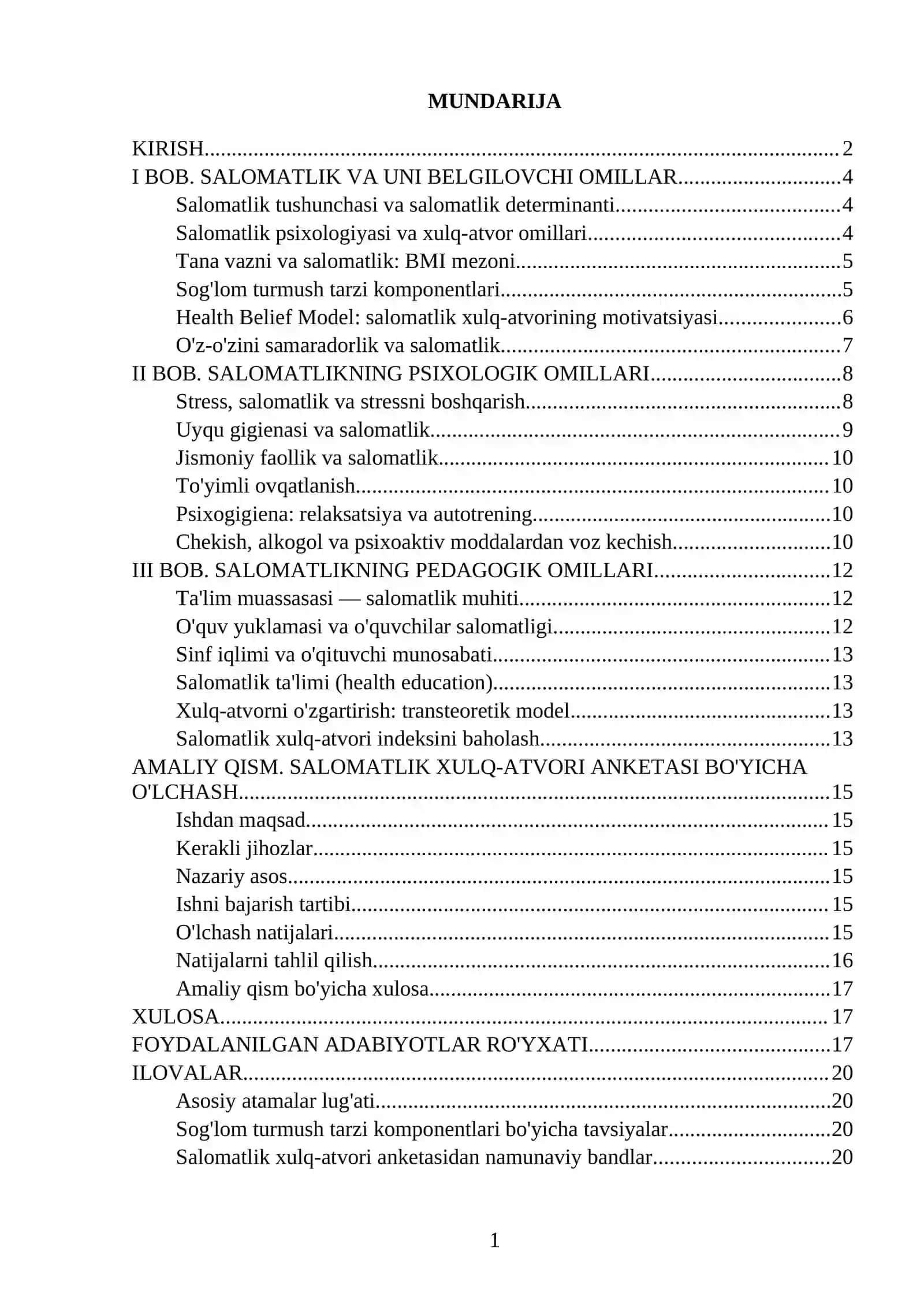 Salomatlikni ta'minlovchi zarur psixologik-pedagogik omillar 2