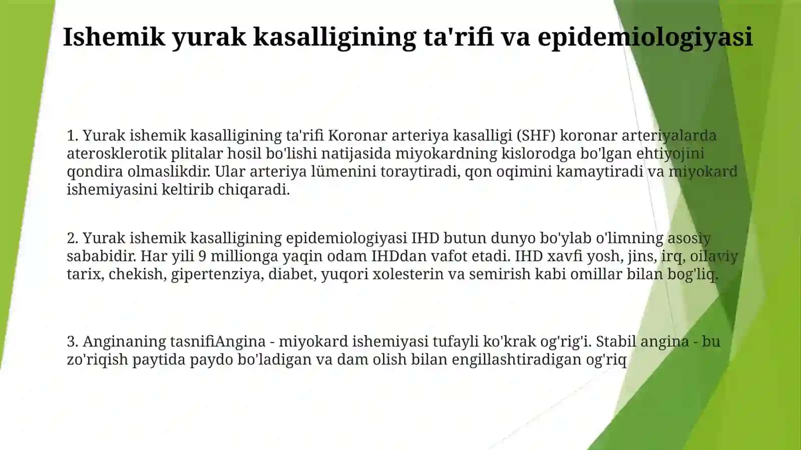 Yurakning Ishemik Kasalligi (Yuik) Haqida Tushuncha 2
