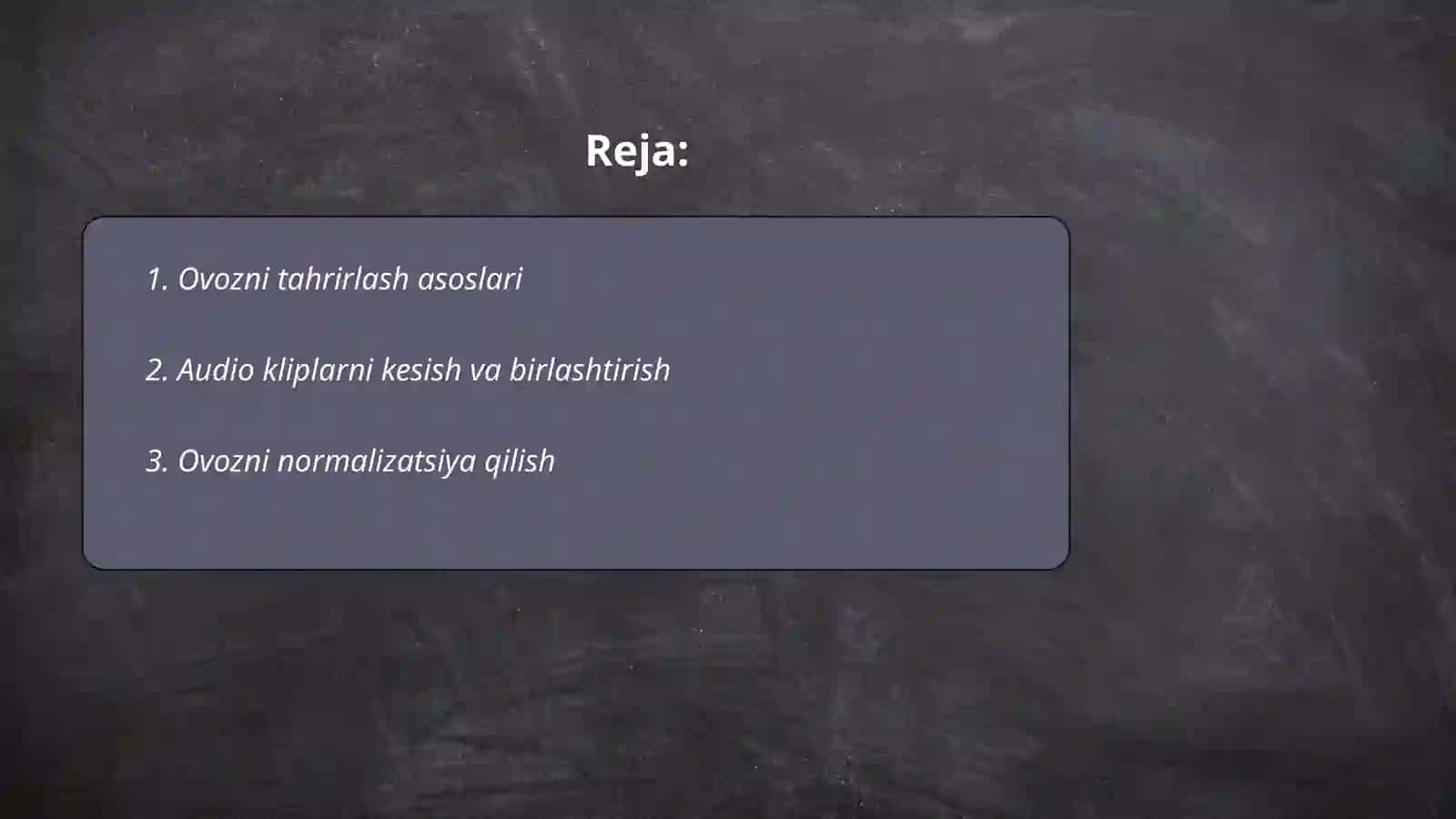 Adobe premiere dasturida ovozlarni qayta ishlash 2