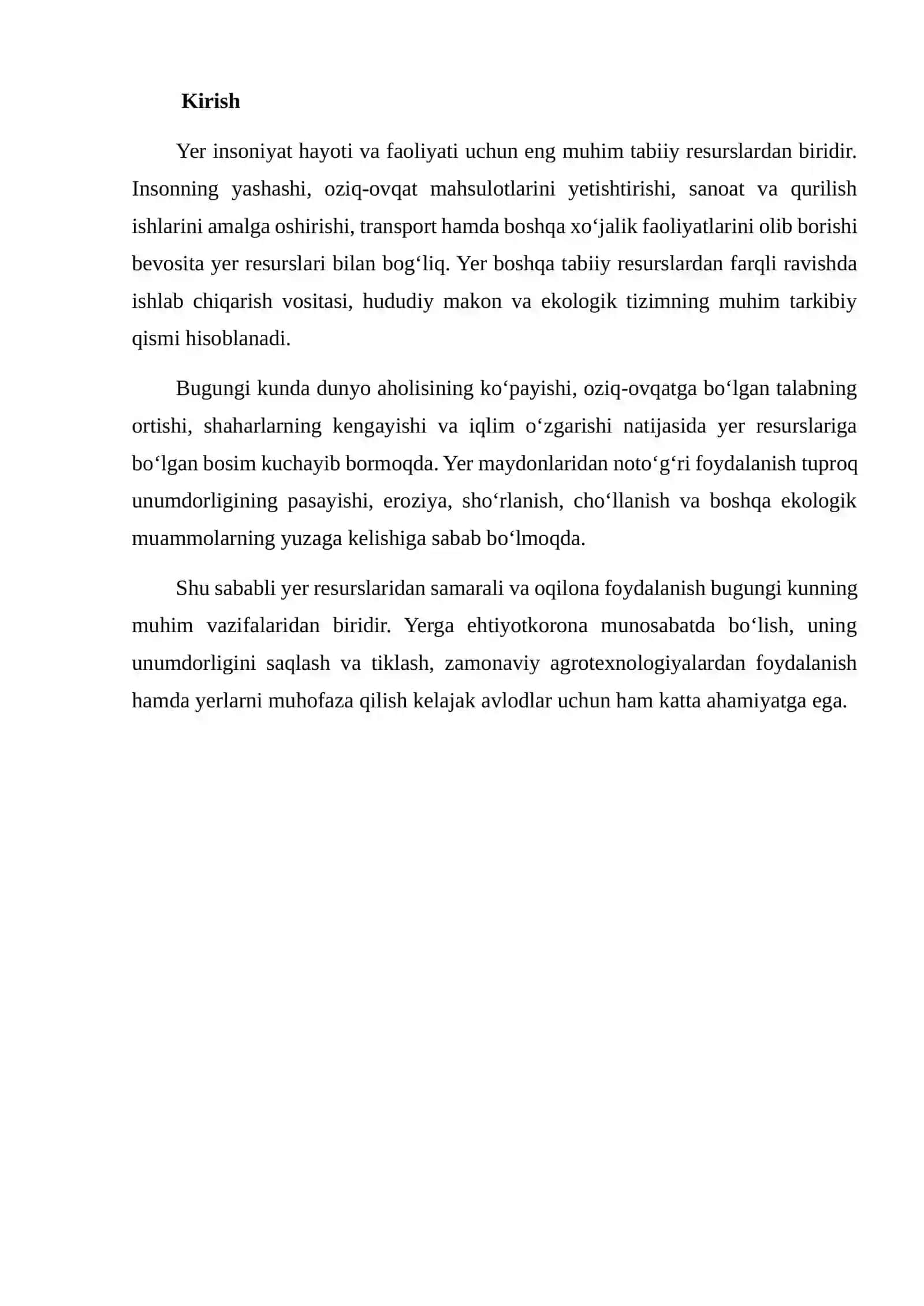 YER RESURSLARIDAN SAMARALI FOYDALANISH 2