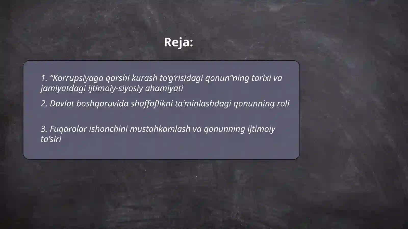 “Korrupsiyaga qarshi kurash to‘g‘risidagi qonun” ning jamiyatda ijtimoiy-siyosiy ahamiyati 2
