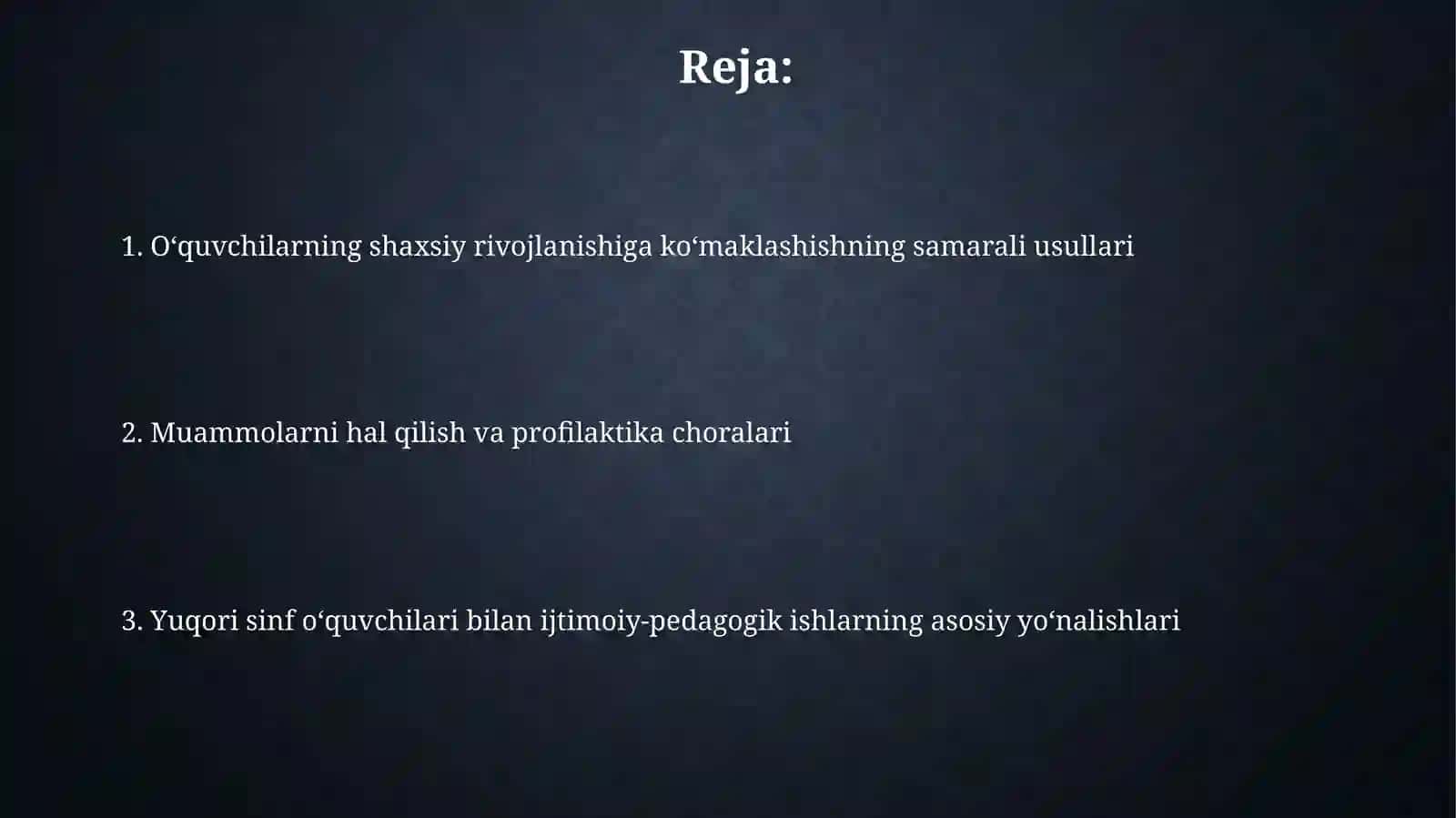 Yuqori sinf oʻquvchilari bilan olib boriladigan ijtimoiy-pedagogik ish 2