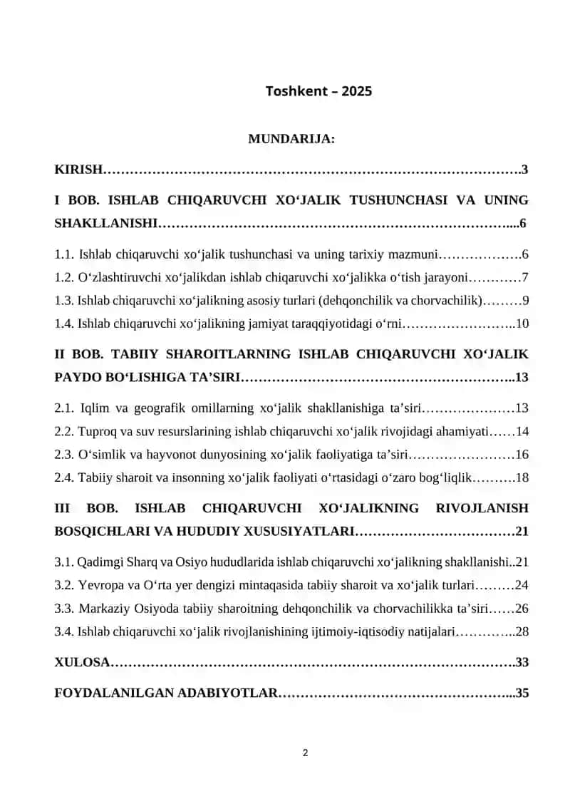 Ishlab chiqaruvchi xo'jalikning paydo bo'lishiga tabiy sharoitning ta'siri 2