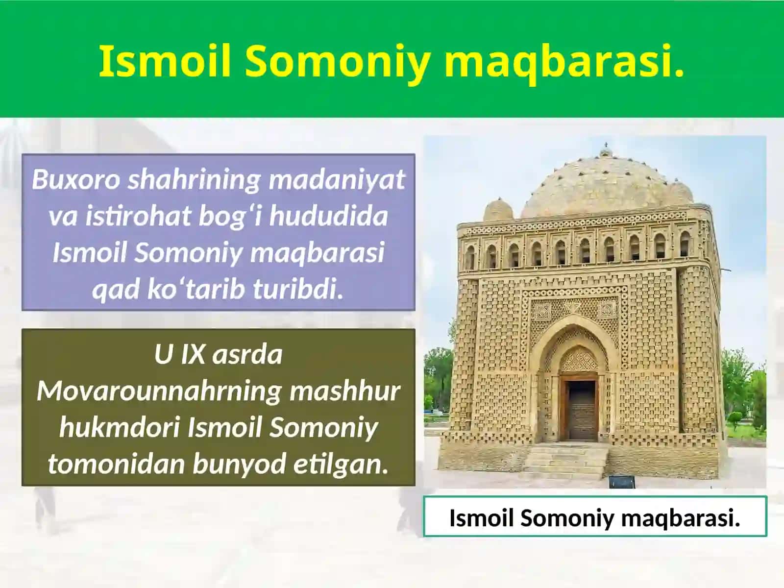 O‘zbekistonning tarixiy-me’moriyyod gorliklari 2