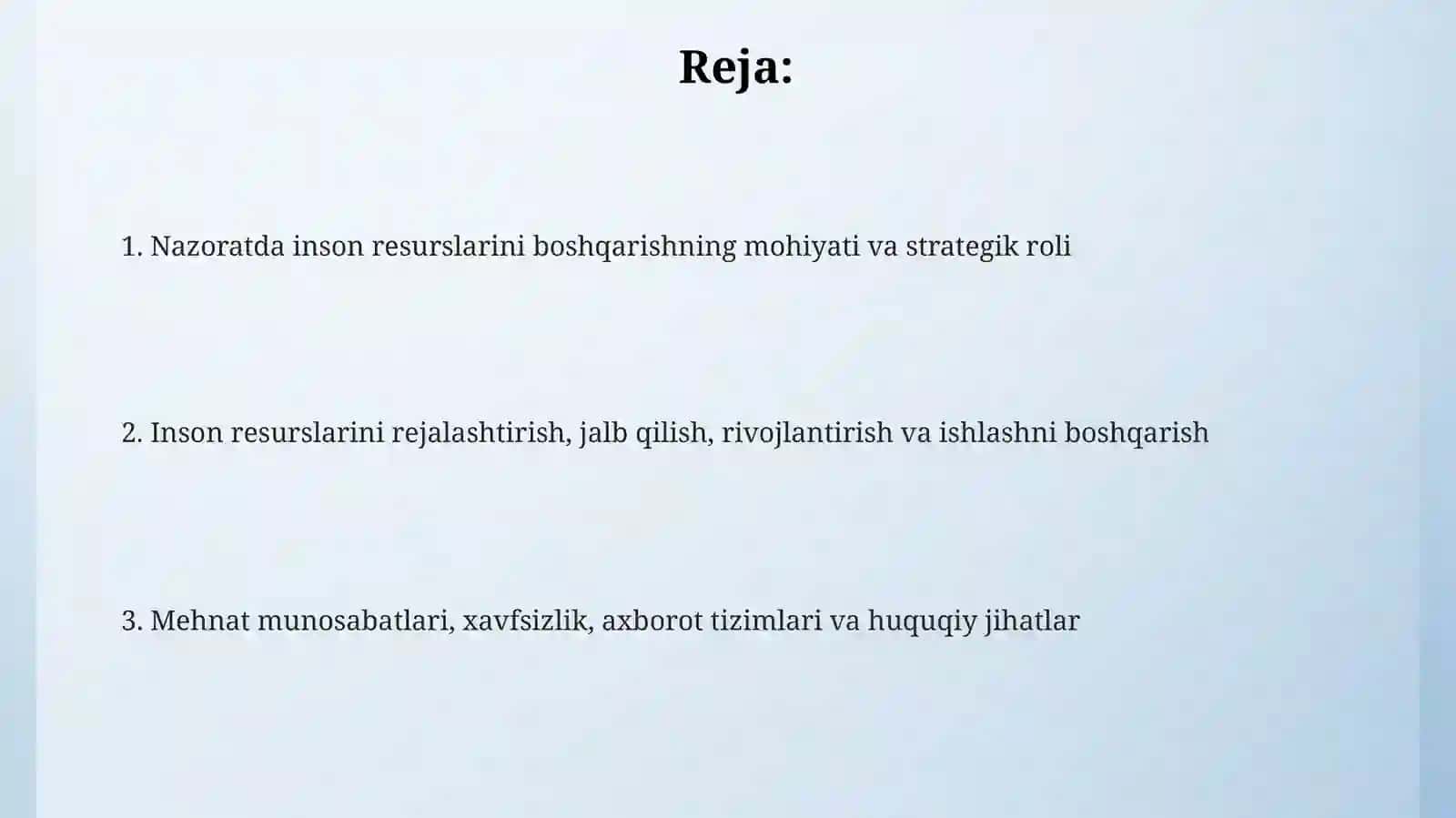 Inson resurslarini boshqarishda boshqarish va nazorat 2
