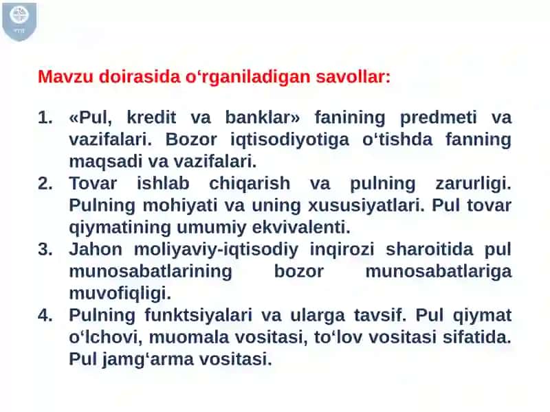Pulning paydo bo‘lishi, zarurligi va funksiyalari 2