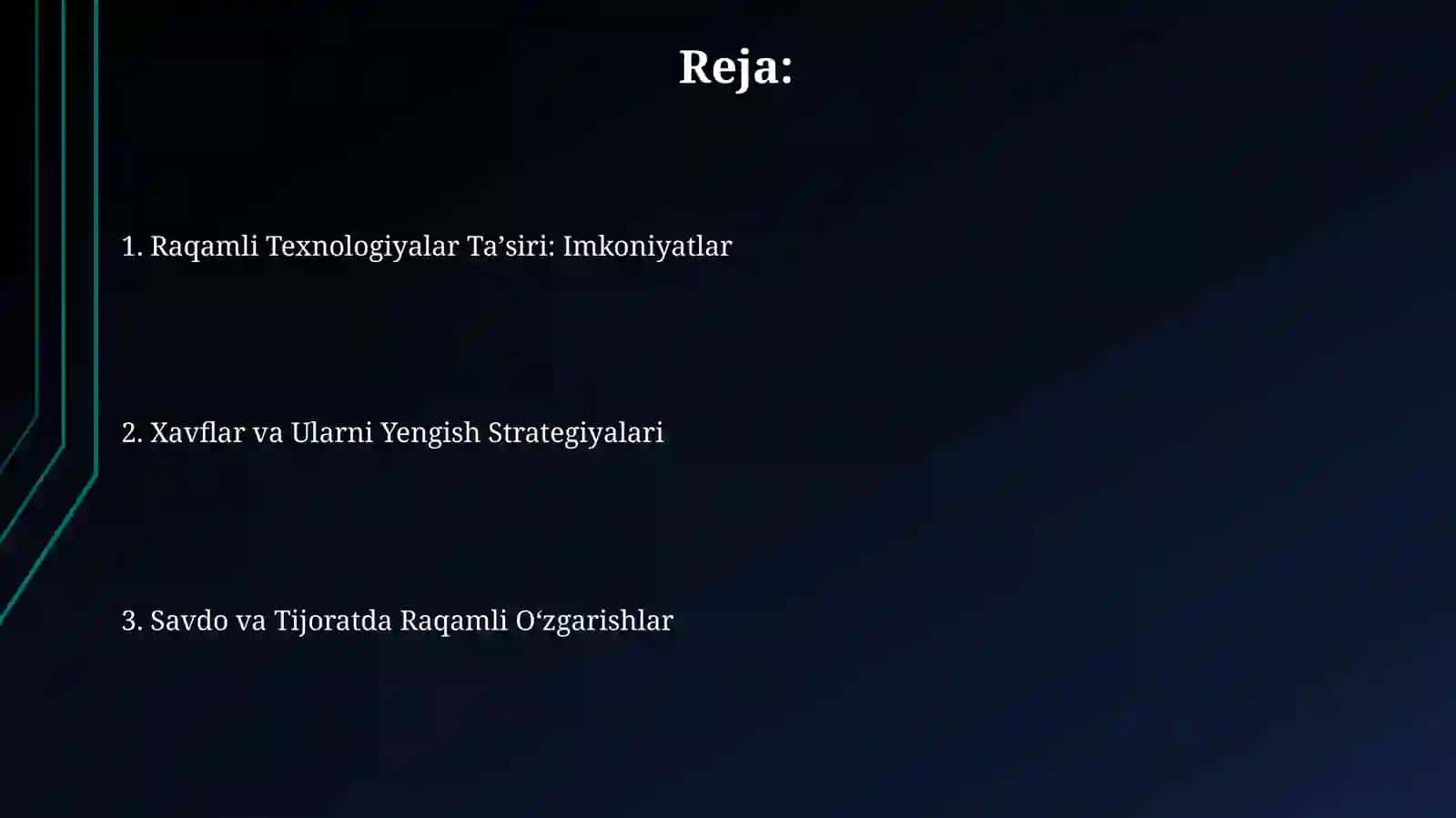 Raqamli Texnologiyalar Taʼsiri: Imkoniyatlar 2