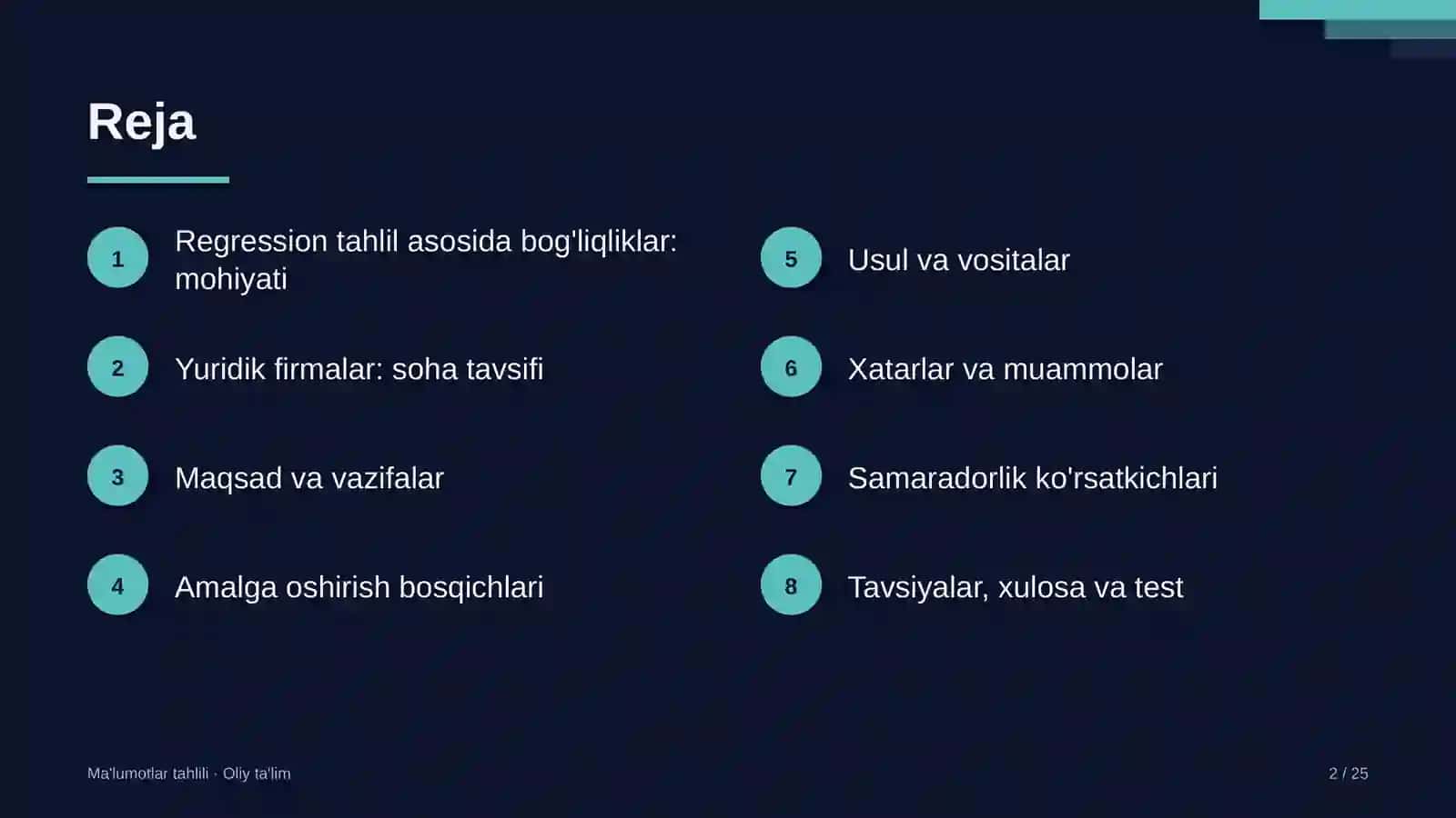 yuridik firmalarda regression tahlil asosida bog'liqliklarni aniqlash 8238 2