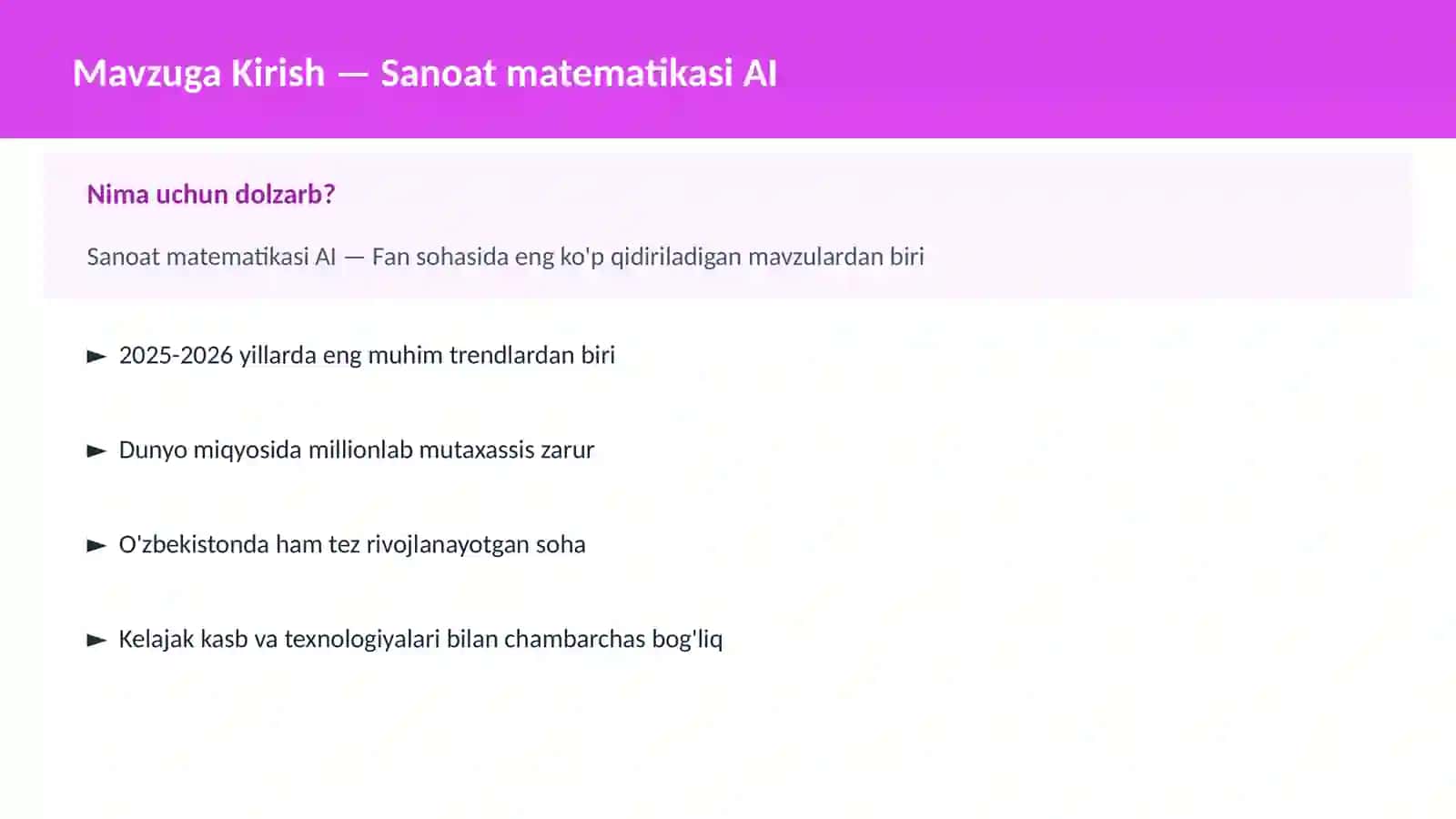 Sanoat matematikasi AI 2