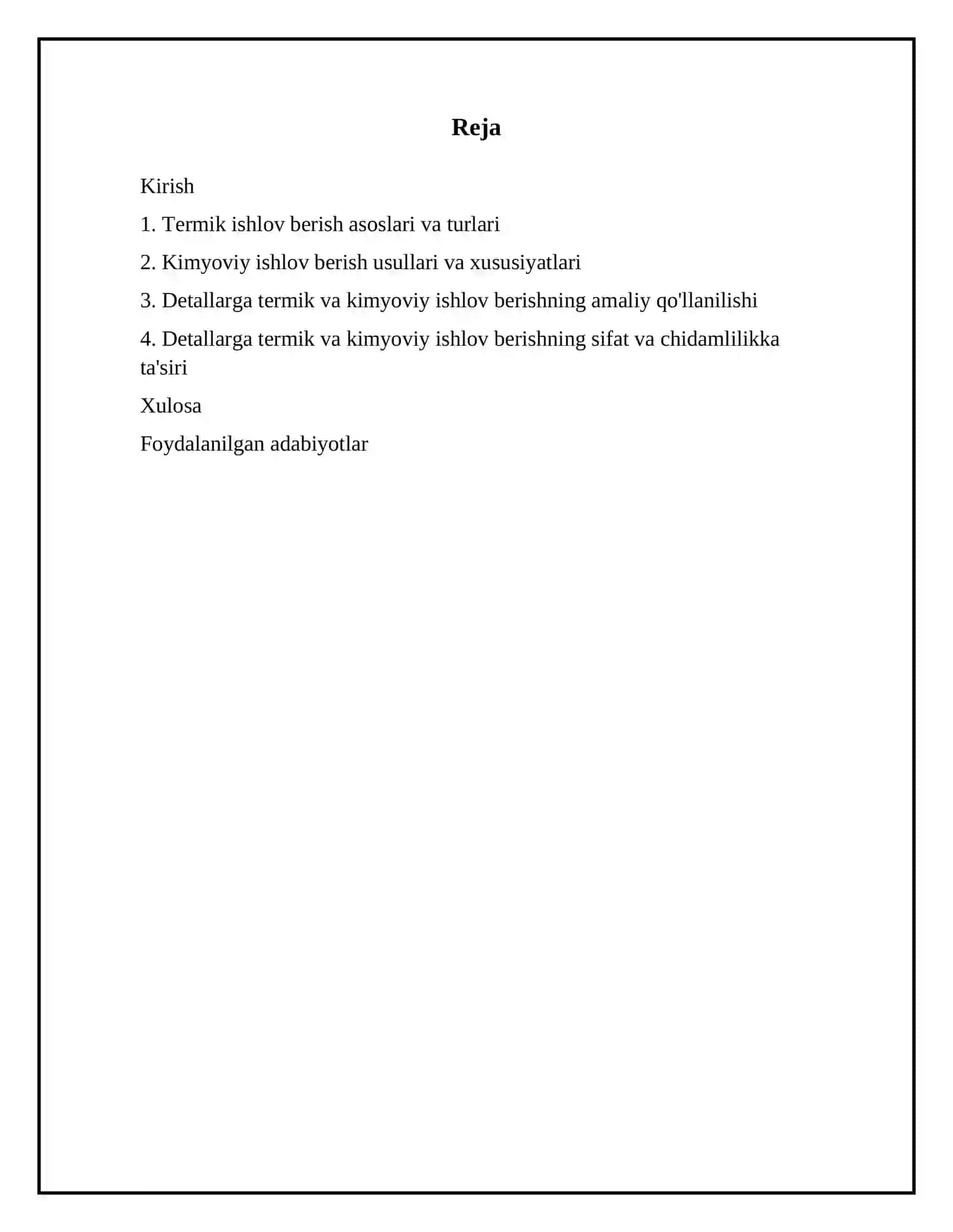 Detallarga termik va kimyoviy ishlov berish 2