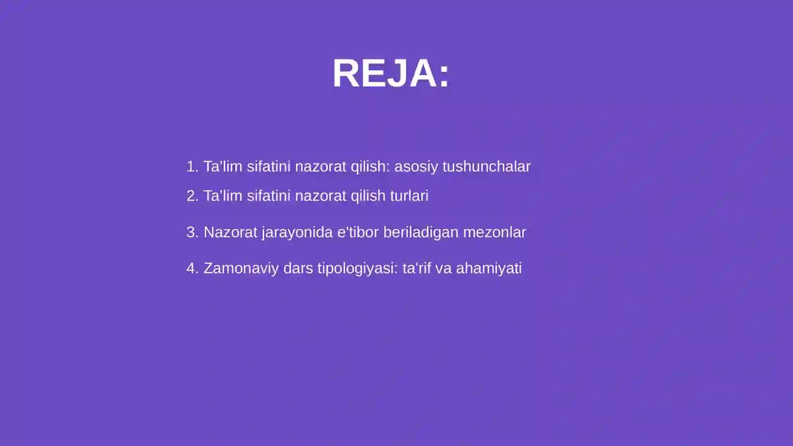 Ta'lim sifatini nazorat qilish va uning turlari 2