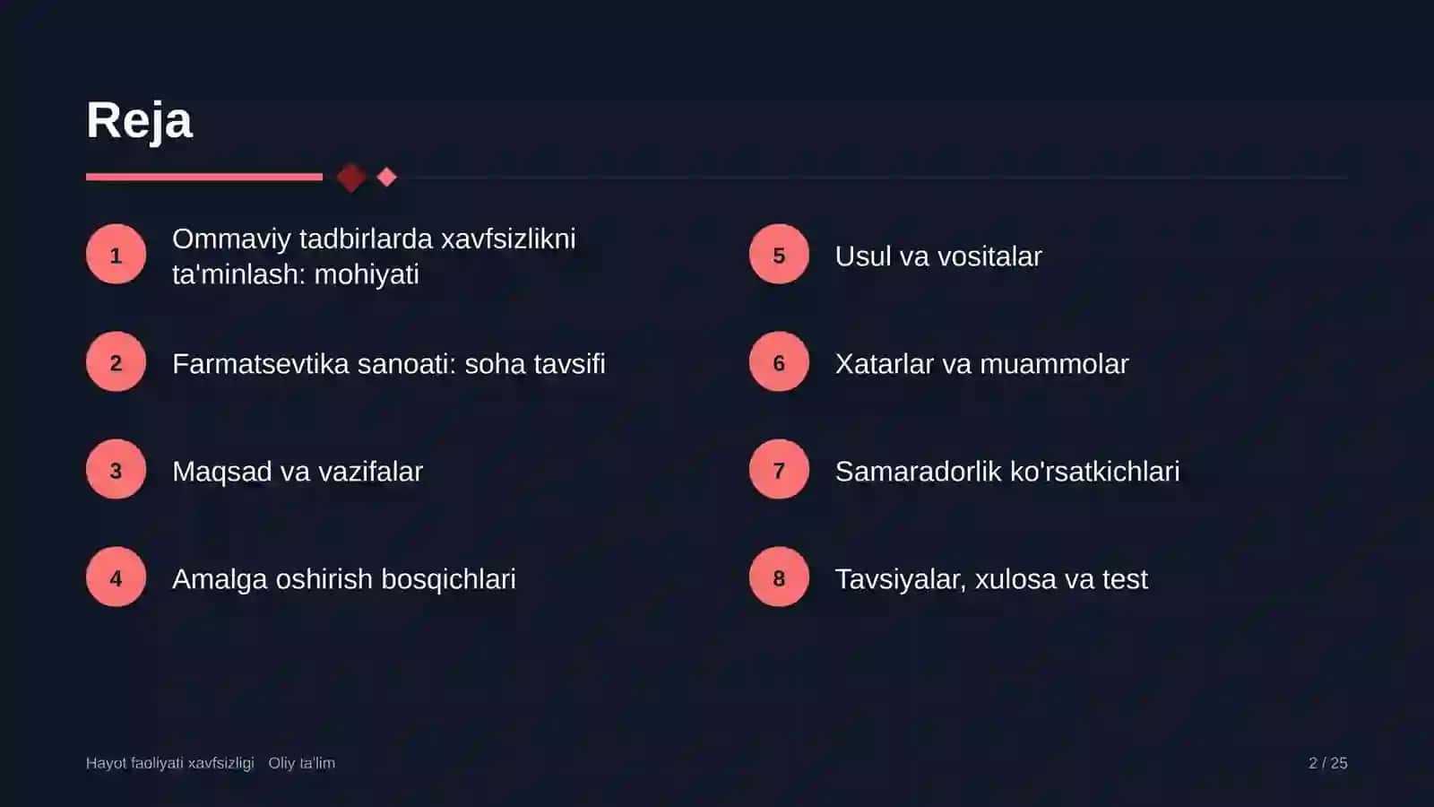 Farmatsevtika sanoatida ommaviy tadbirlarda xavfsizlikni ta'minlash 2