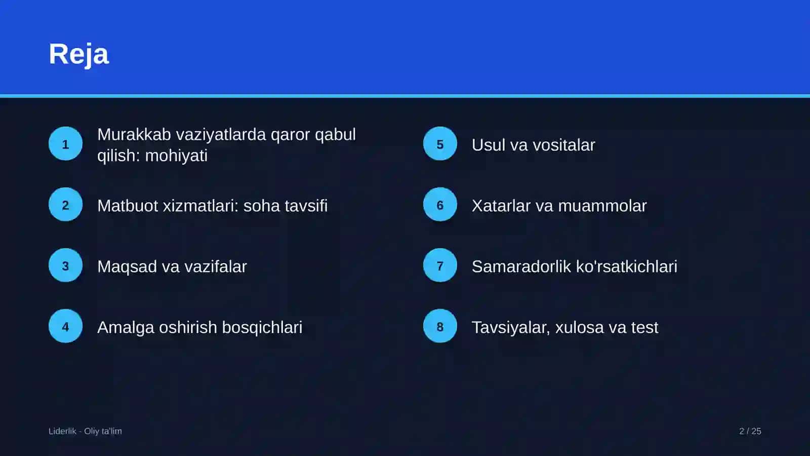 matbuot xizmatlarida liderlikda murakkab vaziyatlarda qaror qabul qilish 5483 2