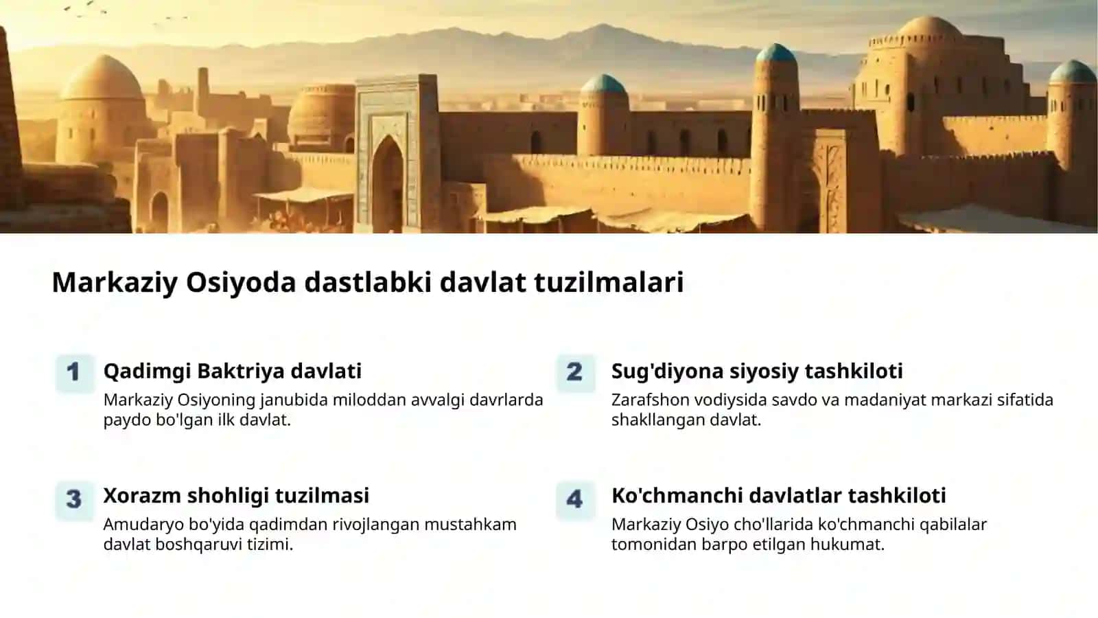 O‘zbekiston: Tarixiy tashkil topish va ahamiyati 2