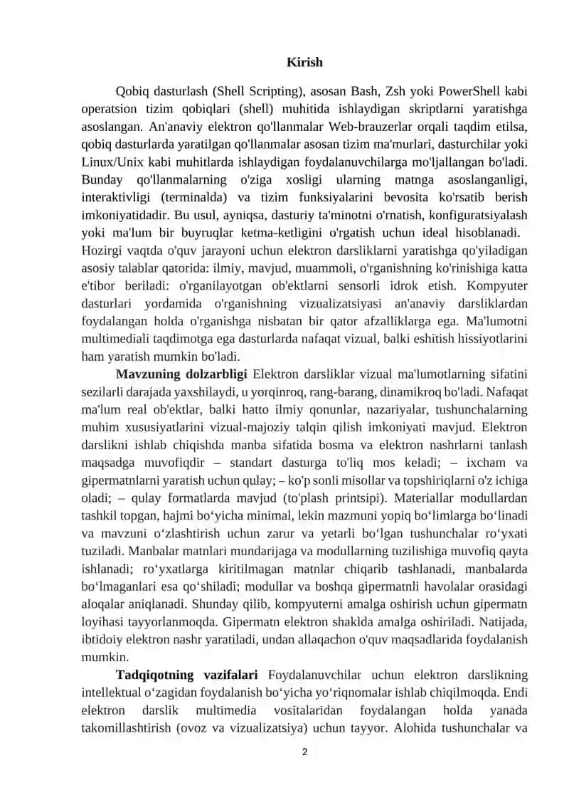 Qobiq dasturlarda elektron qo'llanma yaratish 2