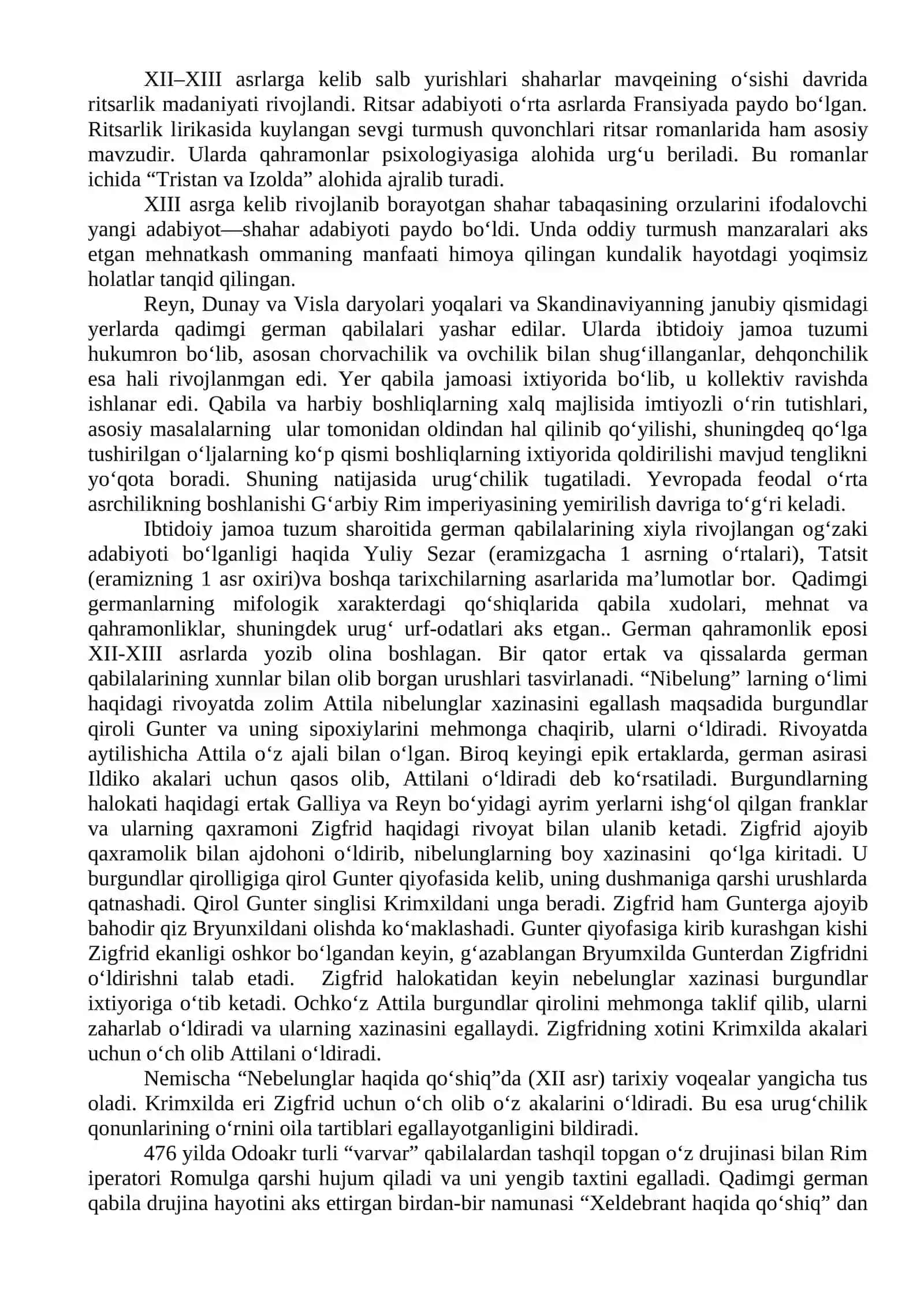 O‘rta asrlar adabiyoti 2