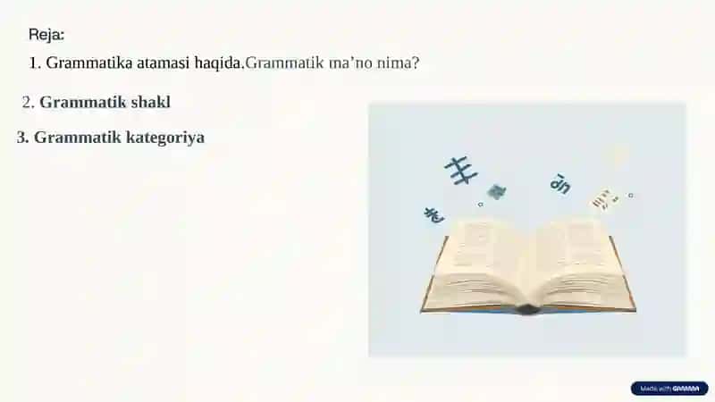 1-ma’ruza. Grammatikshakl, grammatik ma’no vagrammatikkategoriya 2