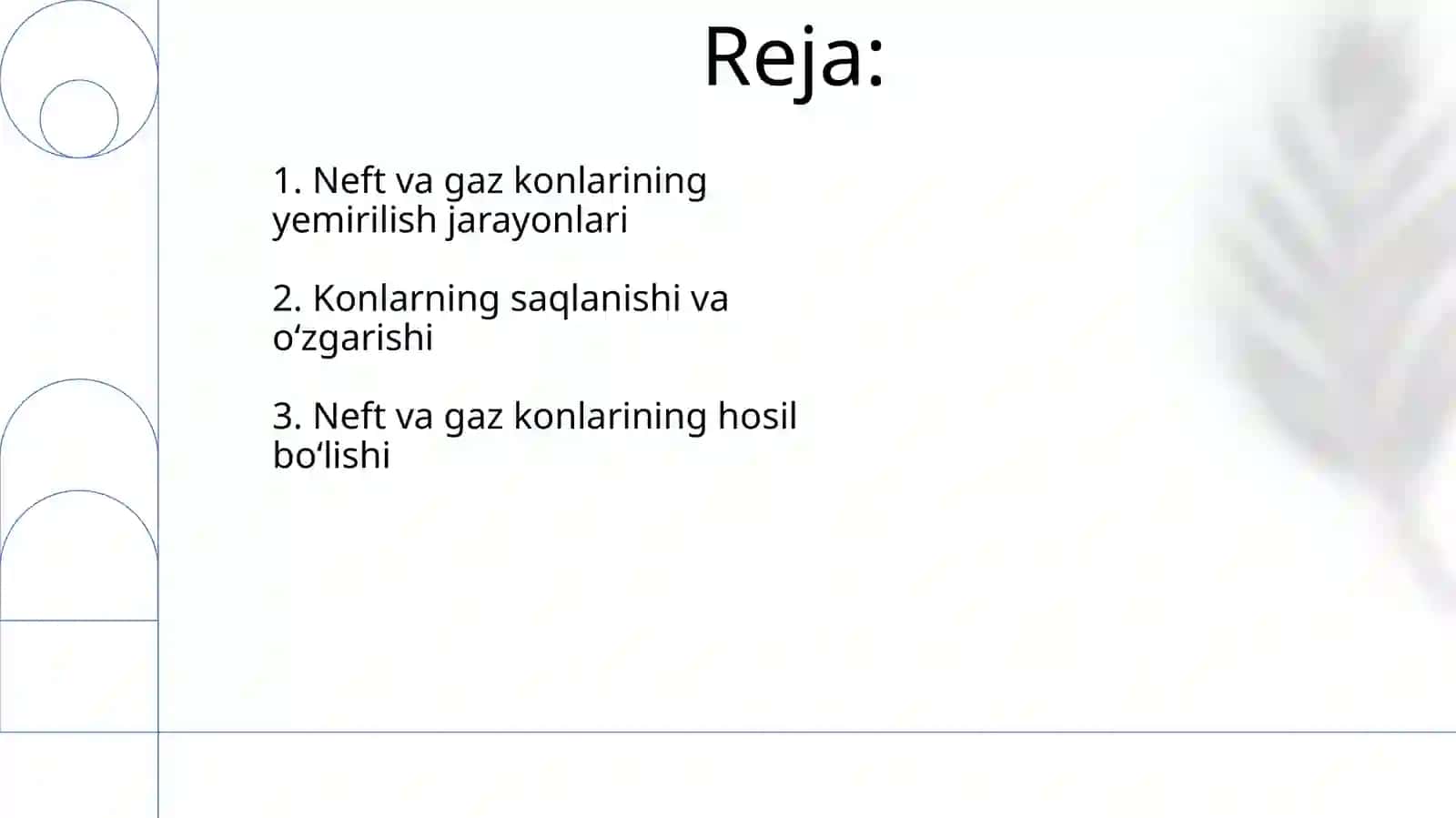 Neft va gaz toplamlarining shakllanishi va buzilishi 2