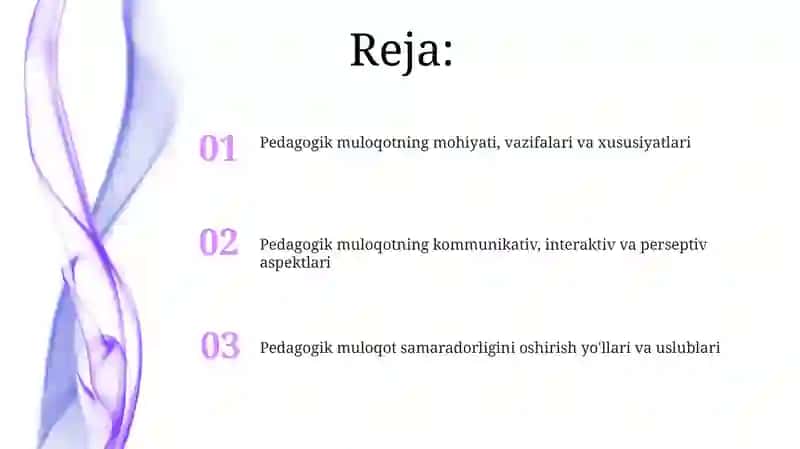 Pedagogik muloqotning o'zig axsiyuslari va funksiyalari 2