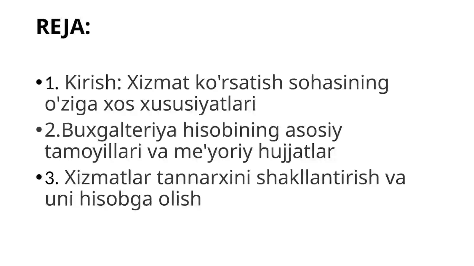 Servis xizmatlarini ko'rsatuvchi sub'ektlardabuxgalteriyahisobi 2