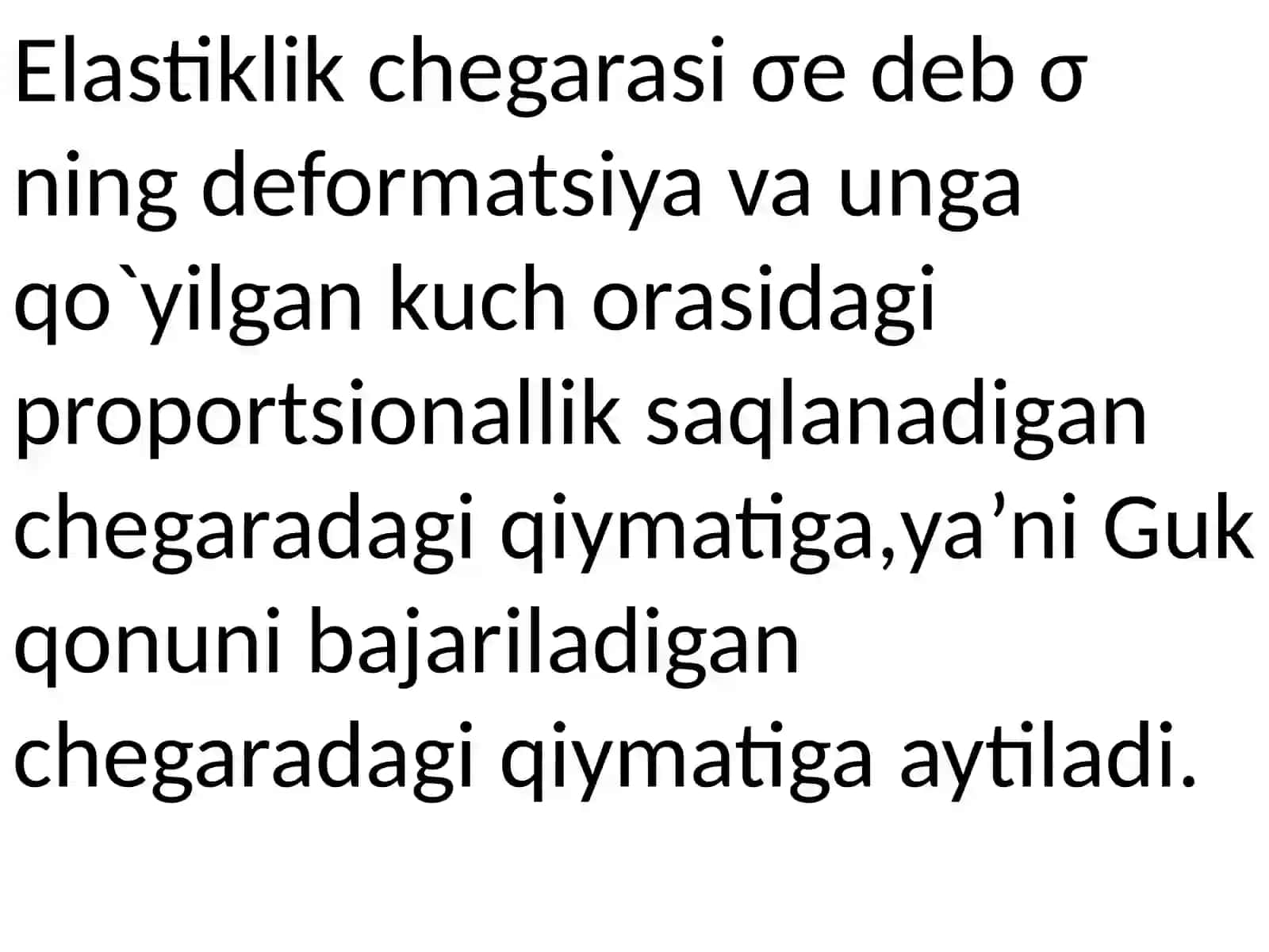 Elastiklik chegarasidan keyingi hisoblar 2