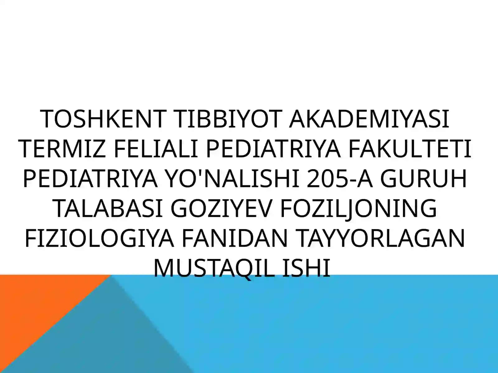 Ovqat hazmiyo’llari (OHY)ning rentgenologik metodi 2